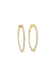 Brown & Co. 18k Yellow Gold 1ct Diamond Hoop Earrings