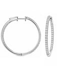 Brown & Co. 18k White Gold 1.50ct Diamond Hoop Earrings
