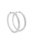 Brown & Co. 18k White Gold 3.25ct Diamond Hoop Earrings