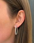 Brown & Co. 18k White Gold 3.25ct Diamond Hoop Earrings