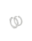 Brown & Co. 18k White Gold 1.55ct Diamond Hoop Earrings