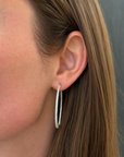 Brown & Co. 18k White Gold 2ct Diamond Hoops