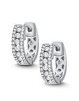 18k White Gold 0.50ctw Diamond Hoop Earrings