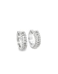 Brown & Co. 18k White Gold Diamond Hoop Earrings