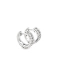 Brown & Co. 18k White Gold Diamond Hoop Earrings