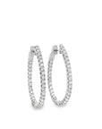 Brown & Co. 18k White Gold 1.60ct Diamond Hoop Earrings