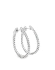 Brown & Co. 18k White Gold 1.60ct Diamond Hoop Earrings
