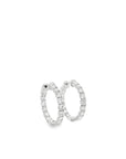 Brown & Co. 18k White Gold 3.50ct Diamond Hoop Earrings