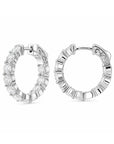 Brown & Co. 18k White Gold 4ct Diamond Hoops Earrings
