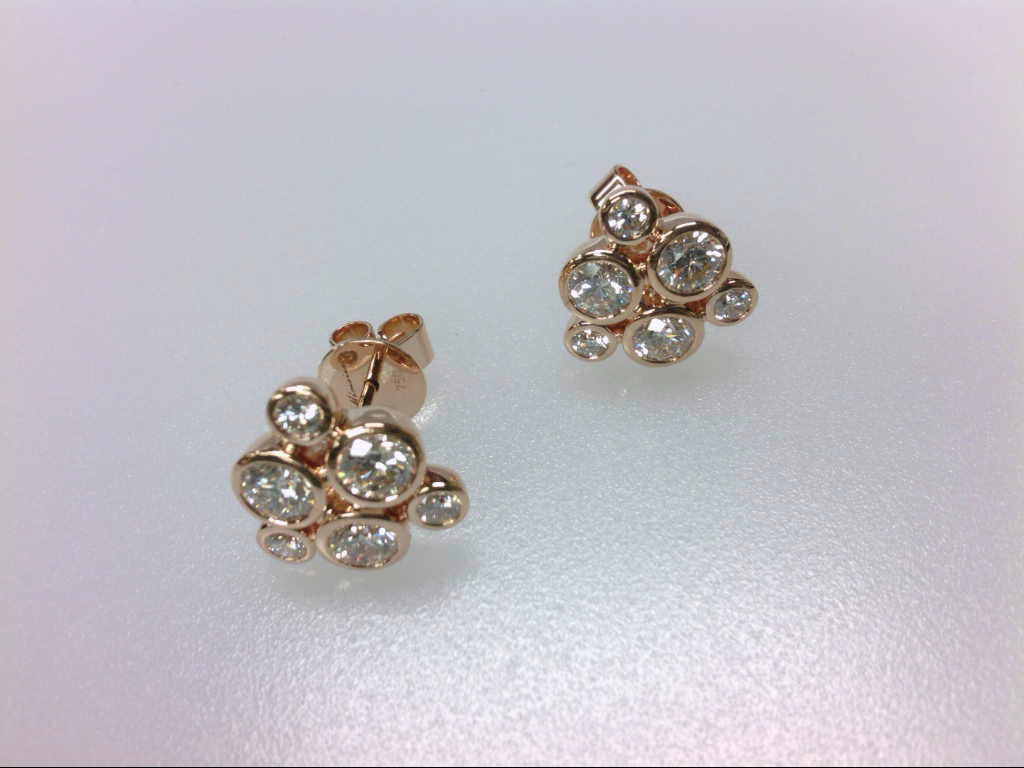 Memoire 18k Rose Gold Diamond Earrings