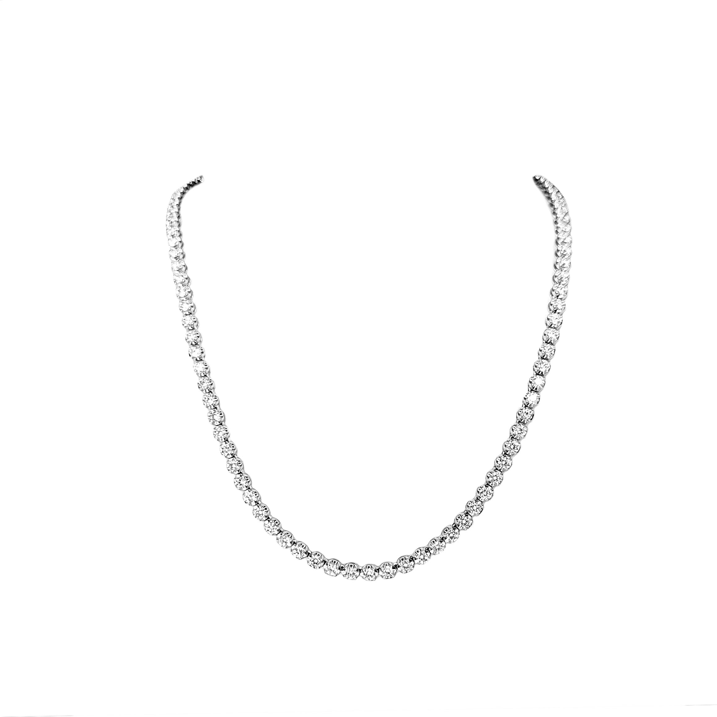 Brown & Co. 18k White Gold Medium "Cupcake" Diamond Necklace