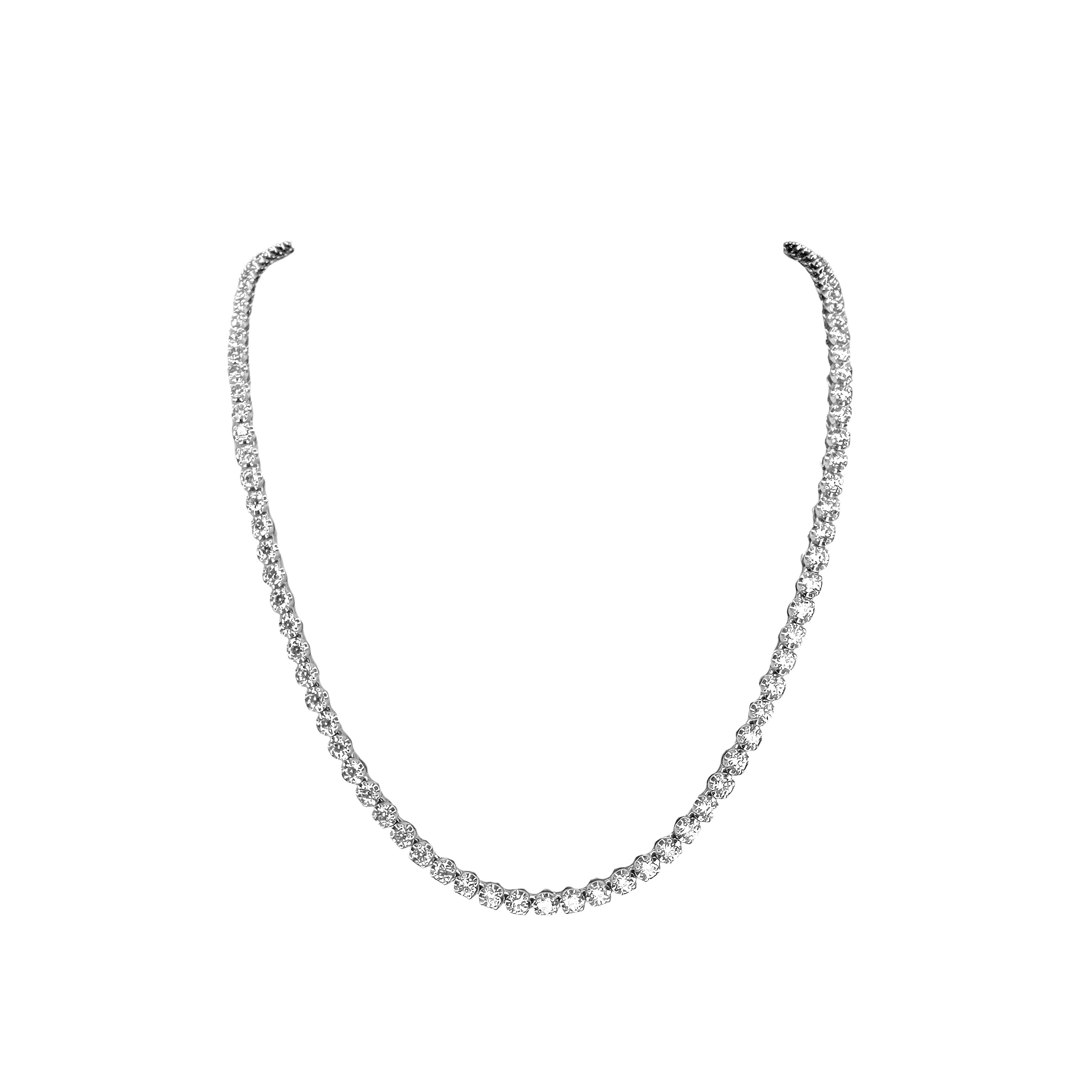 Brown & Co. 18k White Gold Diamond Riviera Necklace