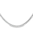 Norman Silverman 18k White Gold Straight Line Diamond Riveria Necklace