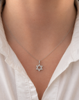 Brown & Co. 18k White Gold 0.20ct Diamond Star Of David Pendant Necklace