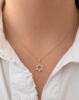 Brown & Co. 18k Yellow Gold 0.50ct Diamond Star Of David Pendant Necklace