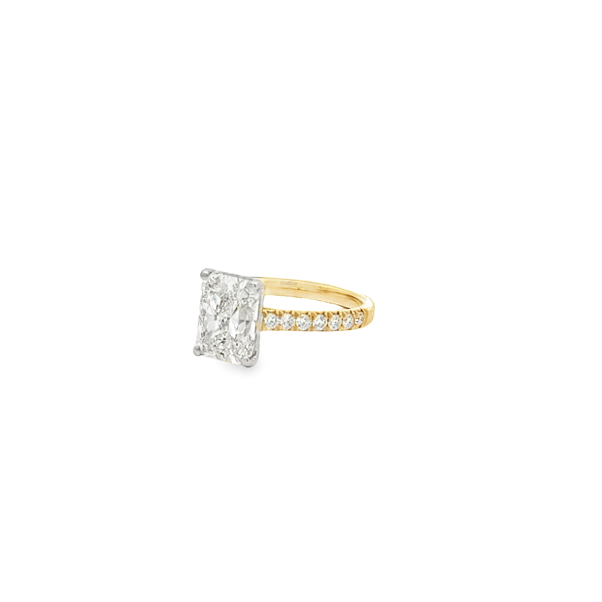 The Jewel 18K Yellow Gold Radiant Cut Engagement Ring
