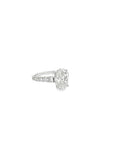 The Grand 18k White Gold Oval Engagement Ring