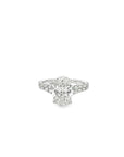 The Grand 18k White Gold Oval Engagement Ring