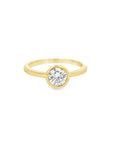 Brown & Co. 18k Yellow Gold 0.65ct Round Brilliant Cut Diamond Bezel Set Ring