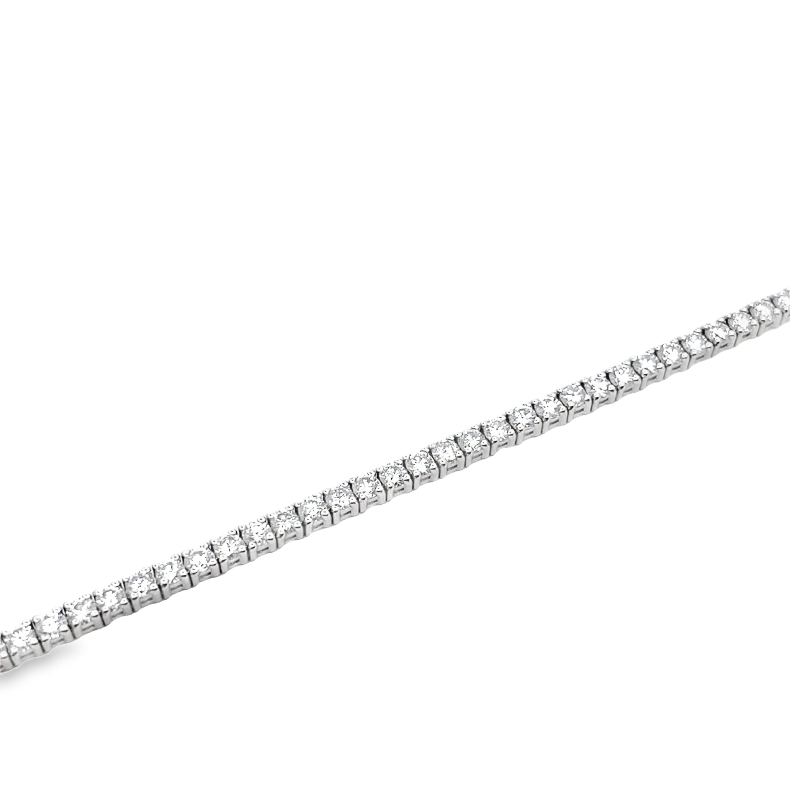 Brown & Co. 18k White Gold Medium Diamond Tennis Bracelet