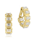 Phillips House Platinum And 18k Yellow Gold Layered Diamond Hoops
