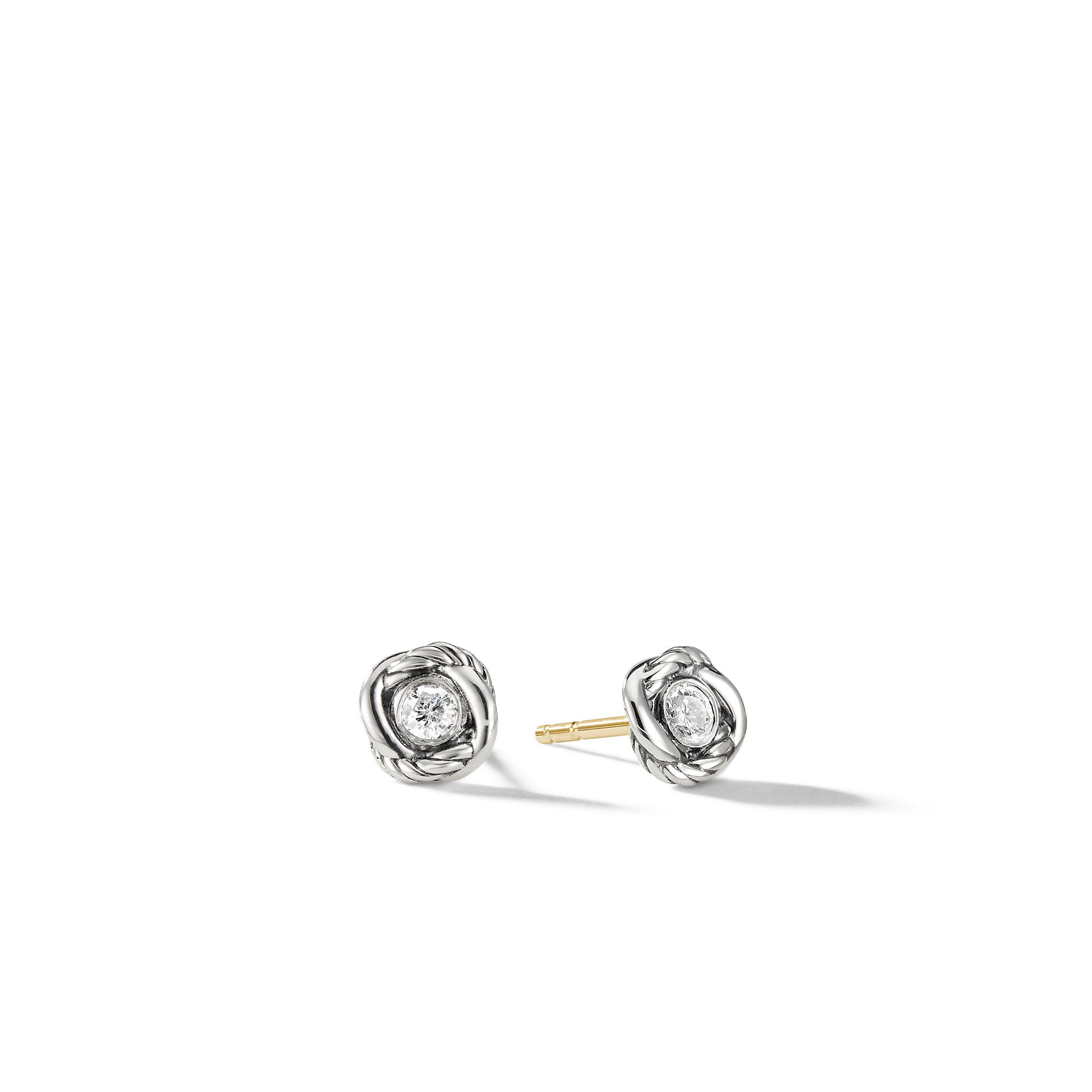David Yurman Infinity Stud Earrings In Sterling Silver With
