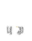 David Yurman Mercer Double Hoop Huggie Earrings In Sterling Silver, 13.5mm