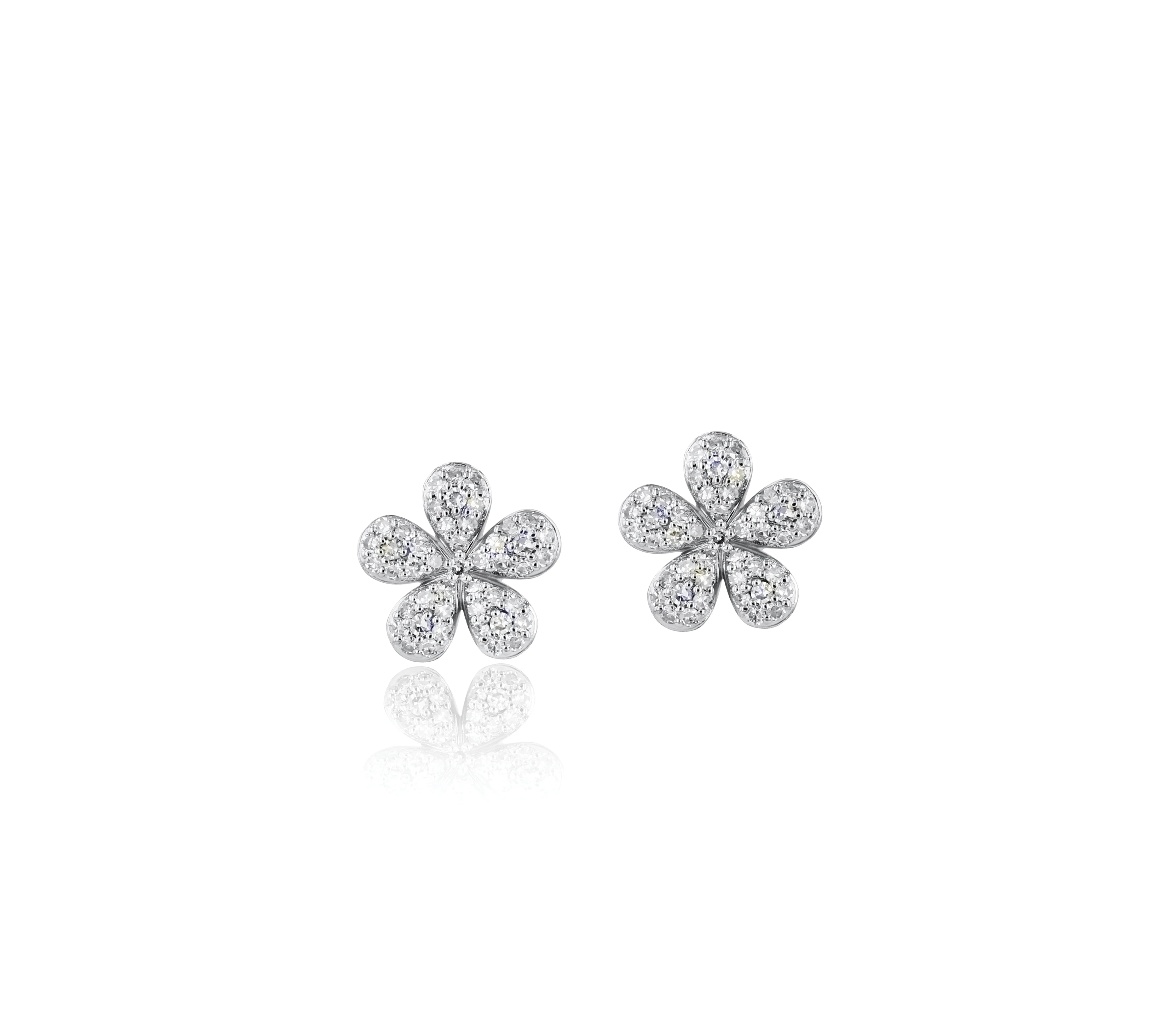 Phillips House 14k White Gold Forget Me Not Petite Studs