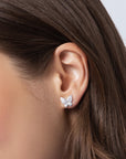 Phillips House 14k Yellow Gold Petite Butterfly Diamond Studs