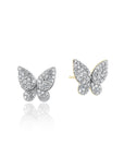 Phillips House 14k Yellow Gold Petite Butterfly Diamond Studs