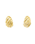 Estate 14k Yellow Gold Sculpted Shell Earrings
