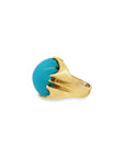 Estate 14k Yellow Gold Sleeping Beauty Turquoise Ring