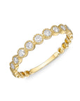 Memoire 18k Yellow Gold Bezel Stackable Band