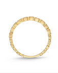 Memoire 18k Yellow Gold Milgrain Stackable Band