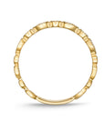 Memoire 18k Yellow Gold Vintage Pear And Round Band