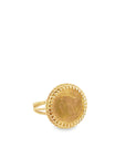 Estate 22k Yellow Gold Coin Ring