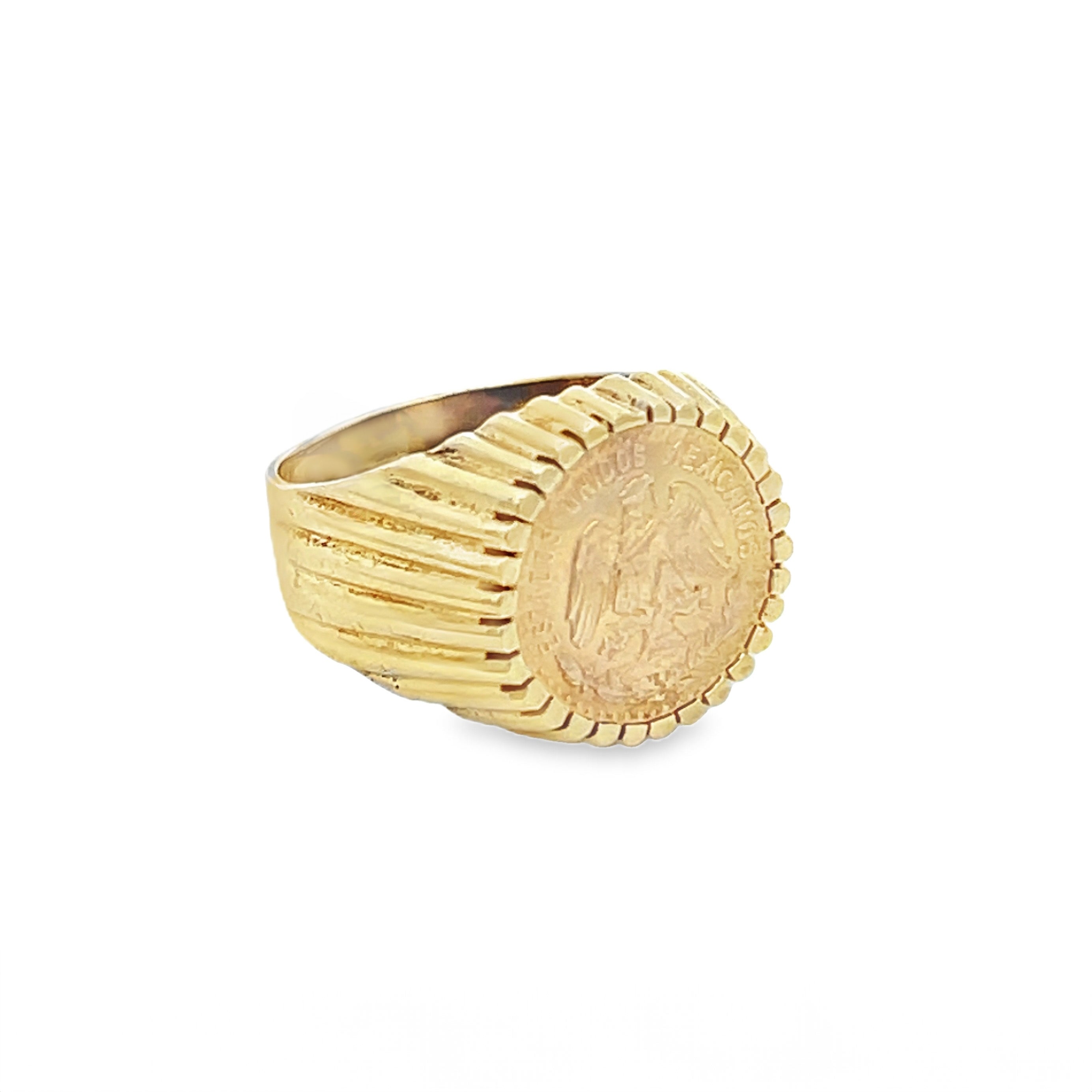 Estate 14k Yellow Gold Coin Ring