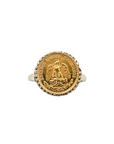 Estate 14k Yellow Gold Coin Ring