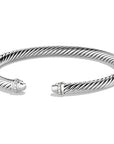 David Yurman Classic Cable Bracelet In Sterling Silver With Diamonds, 5mm