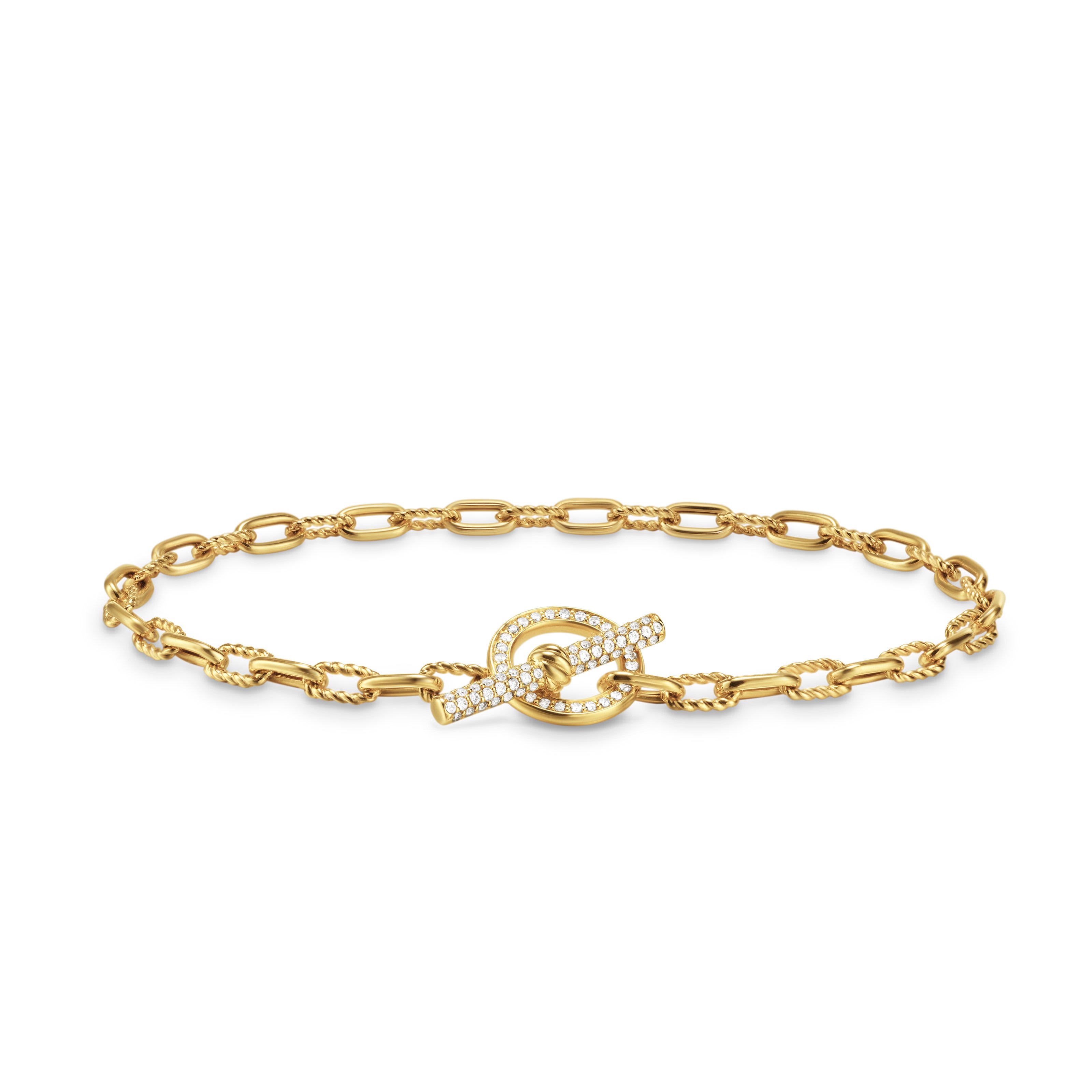 David Yurman Madison® Toggle Chain Bracelet In 18k Yellow Gold With Diamonds