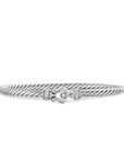 David Yurman Cable Flex Buckle Bracelet In Sterling Silver With Diamonds, 4mm