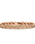 David Yurman Sculpted Cable Flex Bracelet In 18k Rose Gold With Cognac Diamonds, 7.8mm