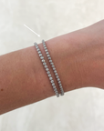 Memoire 18K White Gold Small Bezel Diamond Bracelet