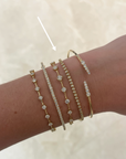 Memoire 18k Yellow Gold Small Bezel Diamond Bracelet