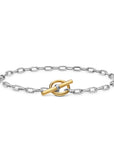 David Yurman Madison Toggle Chain Bracelet In Sterling Silver With 18k Yellow Gold, 3mm