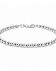 Medium White Gold Beaded Bracelet