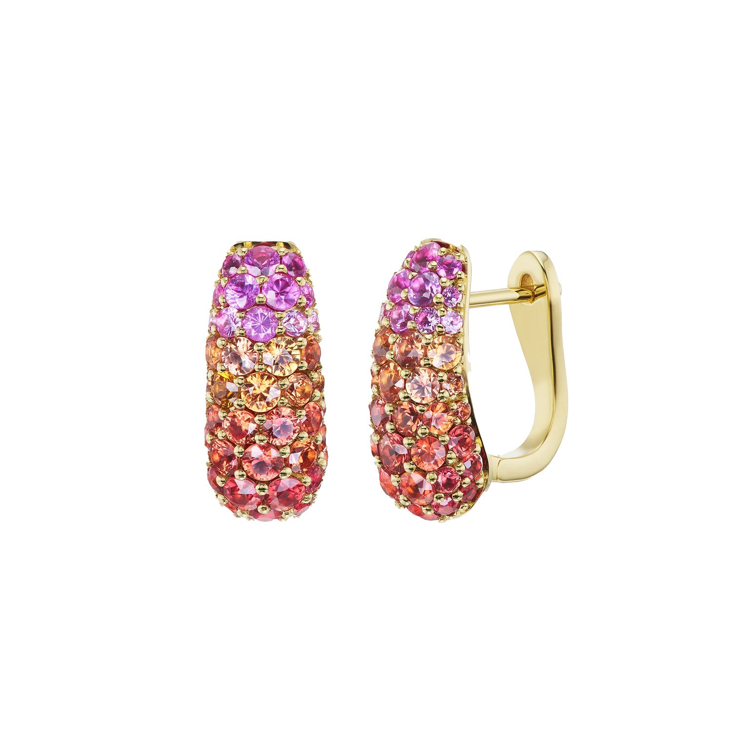 Emily P. Wheeler 18k Yellow Gold Ombre Sapphire Huggie Earrings