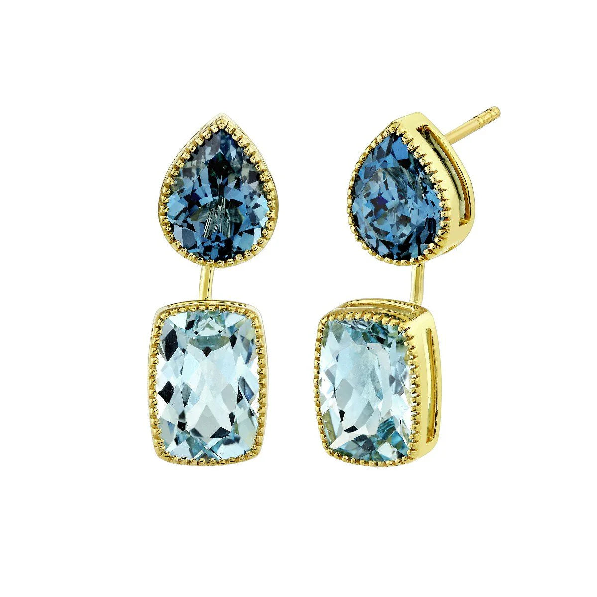 Sloane Street 18k Yellow Gold Topaz Drop Earrings