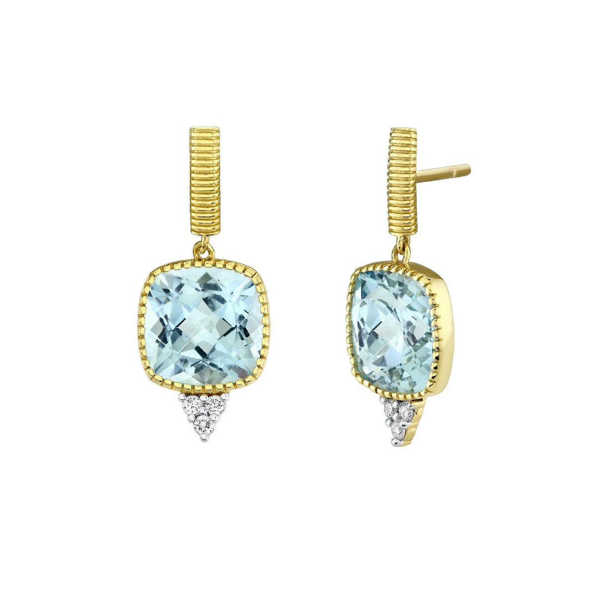 Sloane Street 18k Yellow Gold Topaz & Diamond Drop Earrings