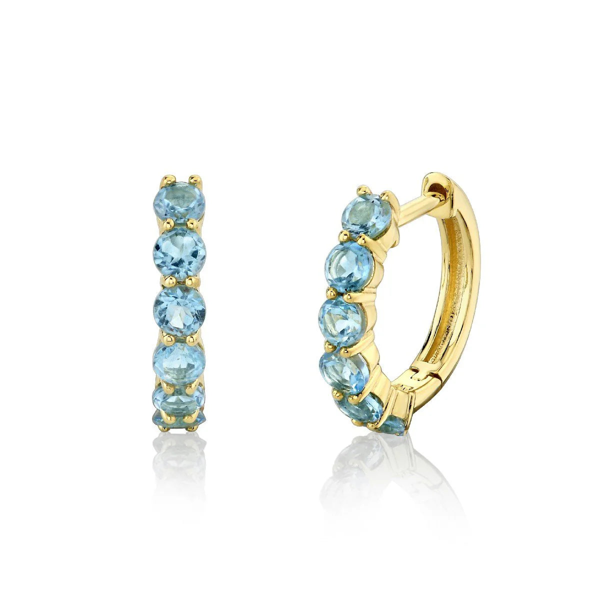 Sloane Street 18k Yellow Gold Topaz Hoop Earrings